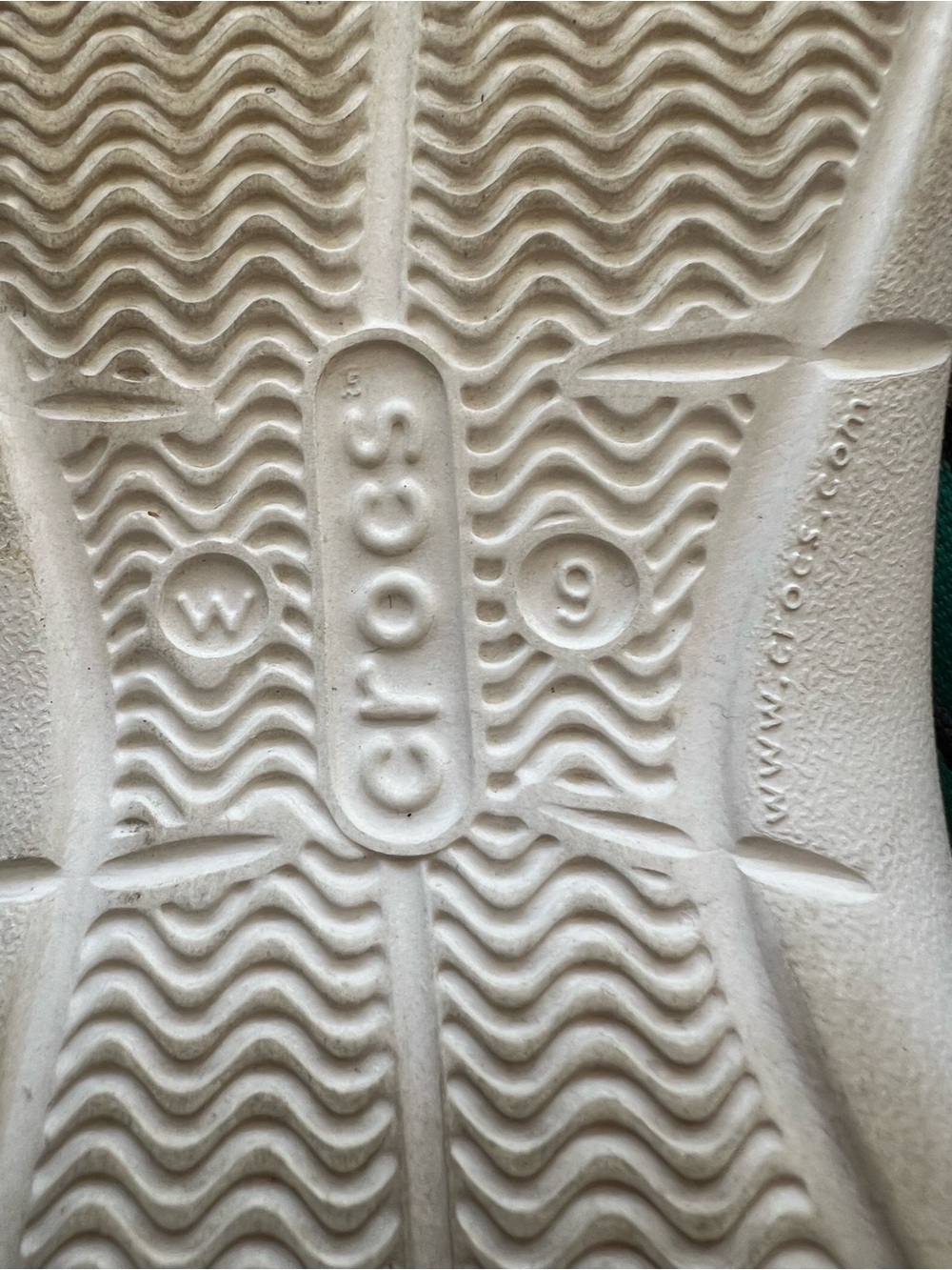 CROCS Teal Sandals with a White Textured Sole - Picture 3 of 6